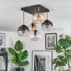 Koyoto lampa sufitowa, kula świetlna złoty, czarny, 5-punktowe
