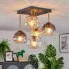Koyoto lampa sufitowa, kula świetlna złoty, czarny, 5-punktowe