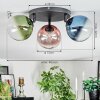 Chehalis lampa sufitowa, kula świetlna niebeieski, zielony, przezroczysty, miedziany, 3-punktowe