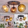 Ripoll lampa sufitowa, kula świetlna chrom, złoty, przezroczysty, miedziany, przydymiony, 3-punktowe