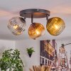 Ripoll lampa sufitowa, kula świetlna chrom, złoty, przezroczysty, miedziany, przydymiony, 3-punktowe