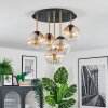Koyoto lampa sufitowa, kula świetlna mosiądz, czarny, 5-punktowe