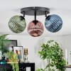 Chehalis lampa sufitowa, kula świetlna niebeieski, zielony, miedziany, 3-punktowe