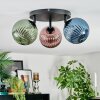 Chehalis lampa sufitowa, kula świetlna niebeieski, zielony, miedziany, 3-punktowe