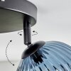 Chehalis lampa sufitowa, kula świetlna niebeieski, zielony, miedziany, 3-punktowe