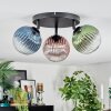 Chehalis lampa sufitowa, kula świetlna niebeieski, zielony, przezroczysty, miedziany, 3-punktowe