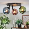 Chehalis lampa sufitowa, kula świetlna 44 cm niebeieski, zielony, miedziany, 3-punktowe