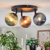 Chehalis lampa sufitowa, kula świetlna 44 cm niebeieski, zielony, miedziany, 3-punktowe