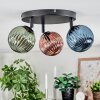 Chehalis Lampa sufitowa, Kula świetlna 44 cm Niebeieski, Zielony, W kolorze miedzi, 3-punktowe Chehalis Lampa sufitowa, Kula świetlna 44 cm Niebeieski, Zielony, W kolorze miedzi, 3-punktowe