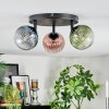 Chehalis lampa sufitowa, kula świetlna niebeieski, zielony, przezroczysty, miedziany, 3-punktowe