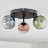 Chehalis lampa sufitowa, kula świetlna niebeieski, zielony, przezroczysty, miedziany, 3-punktowe