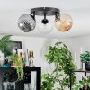 Chehalis lampa sufitowa, kula świetlna 25 cm bursztynowy, przezroczysty, przydymiony, 3-punktowe