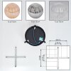 Chehalis lampa sufitowa, kula świetlna 25 cm bursztynowy, przezroczysty, przydymiony, 3-punktowe