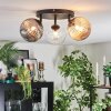 Chehalis lampa sufitowa, kula świetlna 25 cm bursztynowy, przezroczysty, przydymiony, 3-punktowe