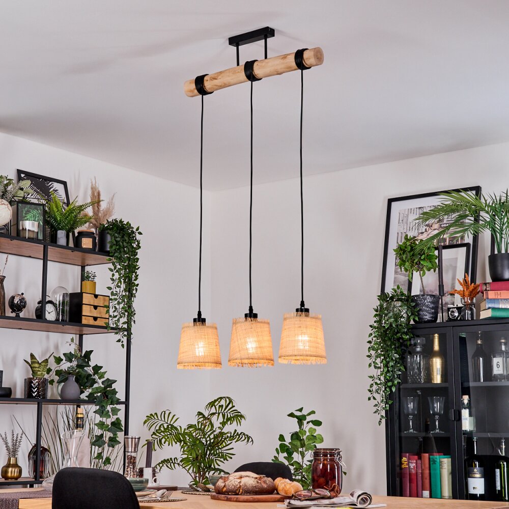 Lindberg Lampa wisząca, Lampa wisząca Ecru, Czarny, 3-punktowe main product photo