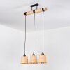 Lindberg lampa wisząca, lampa wisząca kolory naturalne, czarny, 3-punktowe