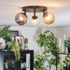 Chehalis lampa sufitowa, kula świetlna 44 cm bursztynowy, przezroczysty, przydymiony, 3-punktowe