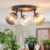 Chehalis lampa sufitowa, kula świetlna 44 cm bursztynowy, przezroczysty, przydymiony, 3-punktowe