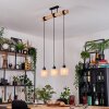 Bassagoda lampa wisząca, lampa wisząca kolory naturalne, czarny, 3-punktowe