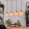 Lindberg lampa wisząca, lampa wisząca kolory naturalne, czarny, 4-punktowe