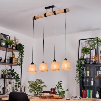 Lindberg lampa wisząca, lampa wisząca kolory naturalne, czarny, 4-punktowe
