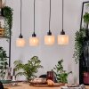 Bassagoda lampa wisząca, lampa wisząca kolory naturalne, czarny, 4-punktowe