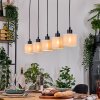 Bassagoda lampa wisząca, lampa wisząca kolory naturalne, czarny, 5-punktowe