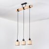 Sabadim lampa wisząca, lampa wisząca kolory naturalne, czarny, 3-punktowe