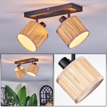 Bongal Lampa sufitowa, Spot sufitowy Czarny, 2-punktowe