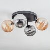 Chehalis lampa sufitowa, kula świetlna bursztynowy, przydymiony, 4-punktowe