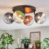 Chehalis lampa sufitowa, kula świetlna 30 cm niebeieski, zielony, przezroczysty, miedziany, 4-punktowe