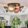 Chehalis lampa sufitowa, kula świetlna 30 cm niebeieski, zielony, przezroczysty, miedziany, 4-punktowe