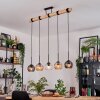 Koyoto lampa wisząca, kula świetlna, lampa wisząca kolory naturalne, czarny, 5-punktowe