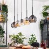 Koyoto lampa wisząca, kula świetlna, lampa wisząca kolory naturalne, czarny, 5-punktowe
