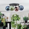 Chehalis lampa sufitowa, kula świetlna niebeieski, zielony, miedziany, 4-punktowe