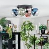 Chehalis lampa sufitowa, kula świetlna niebeieski, zielony, przezroczysty, miedziany, 4-punktowe