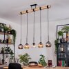 Ripoll lampa wisząca, kula świetlna, lampa wisząca kolory naturalne, czarny, 5-punktowe