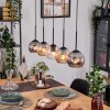 Ripoll lampa wisząca, kula świetlna, lampa wisząca kolory naturalne, czarny, 5-punktowe