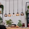 Ripoll lampa wisząca, kula świetlna, lampa wisząca kolory naturalne, czarny, 5-punktowe