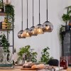 Ripoll Lampa wisząca, Kula świetlna, Lampa wisząca Ecru, Czarny, 5-punktowe