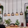 Ripoll Lampa wisząca, Kula świetlna, Lampa wisząca Ecru, Czarny, 5-punktowe