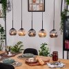 Ripoll Lampa wisząca, Kula świetlna, Lampa wisząca Ecru, Czarny, 5-punktowe