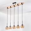 Koyoto lampa wisząca, kula świetlna, lampa wisząca kolory naturalne, czarny, 5-punktowe
