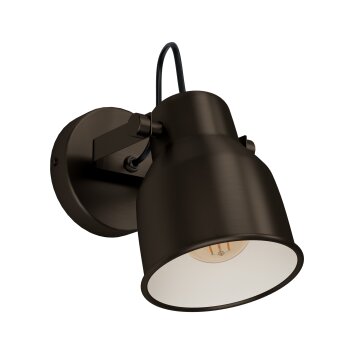 Eglo MITCHLEY Lampa ścienna Brązowy, W kolorze kremowym, 1-punktowy