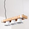 Oksbol Lampa Wisząca Brązowy, Jasne drewno, Biały, 3-punktowe