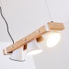 Oksbol Lampa Wisząca Brązowy, Jasne drewno, Biały, 3-punktowe