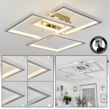 Solaro Lampa Sufitowa LED Chrom, Nikiel matowy, 1-punktowy