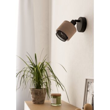 Oświetlenie Eglo ROSLEY Spot sufitowy, Lampa ścienna, Spot ścienny Czarny, 1-punktowy