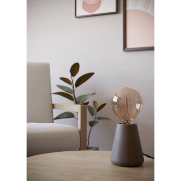 Oświetlenie Eglo ASBY Lampa stołowa Ciemnobrązowy, 1-punktowy