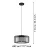 Oświetlenie Eglo GINESTRONE-Z Lampa wisząca LED Czarny, 1-punktowy, Zmieniacz kolorów